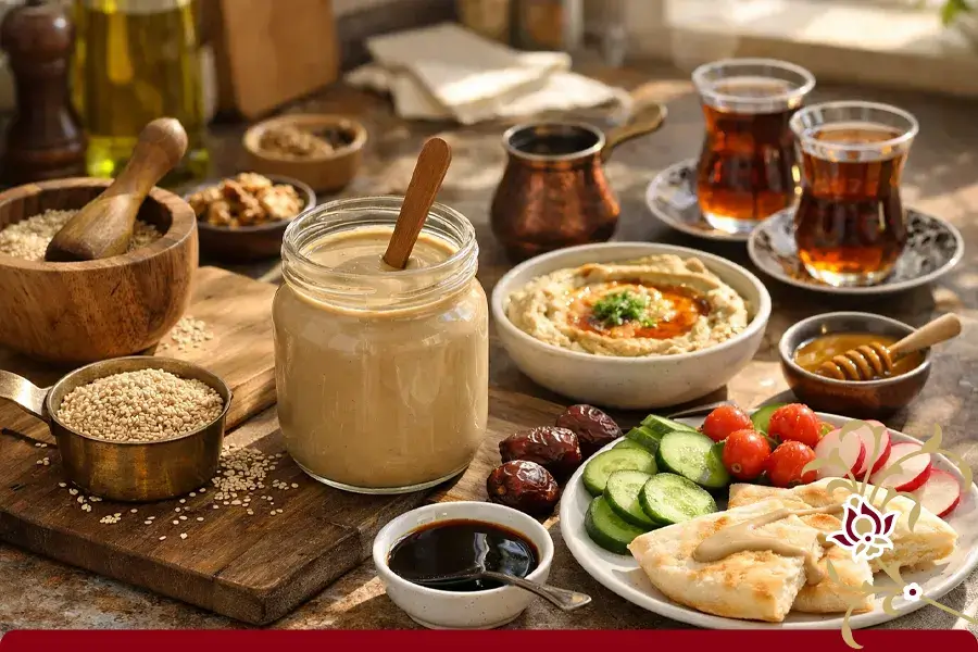 مراحل طرز تهیه ارده کنجد خانگی